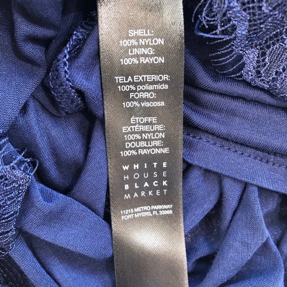 WHBM Tiered Lace Cold Shoulder Blouse - Picture 8 of 8